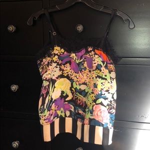 Diane Von Furstenberg Silk and Lace Cami